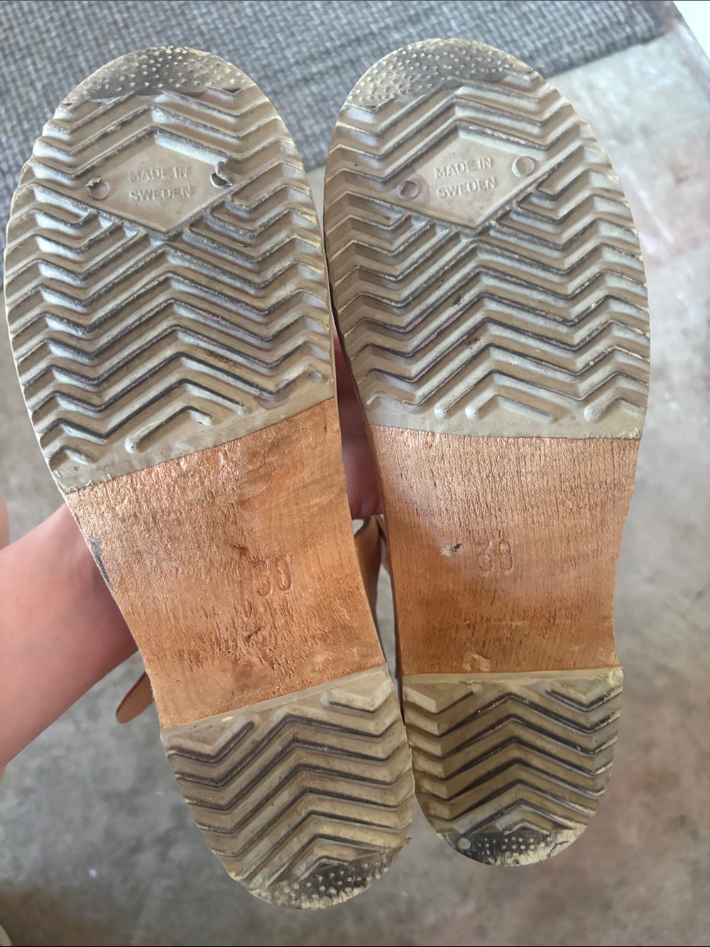 MIA Leather Slingback Clogs in Natural Tan - Picture 3 of 3